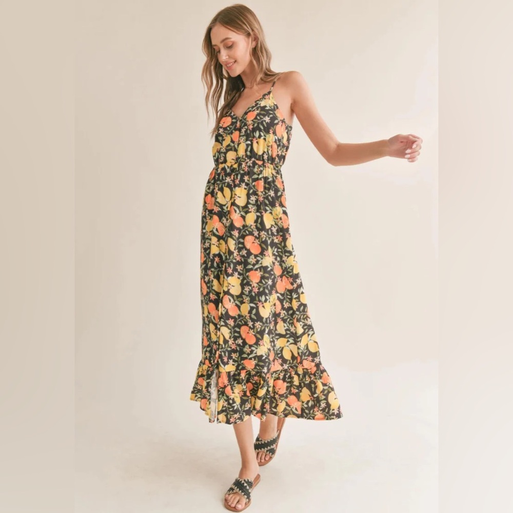 Sadie & Sage Fruitful Maxi Dress women’s size medium